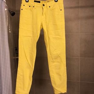 J. Crew Toothpick Yellow Jeans